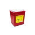 Oasis Sharps Container, 2 Gallons, Locking Top Flap, Polypropylene, 3 Per Pack SHARP-2GX3